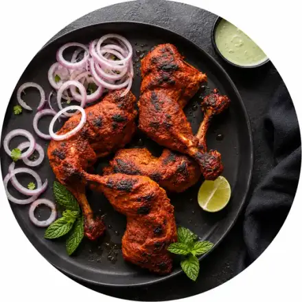 Tandoori chicken platter at Mother Masala Family Kitchen, Virar West